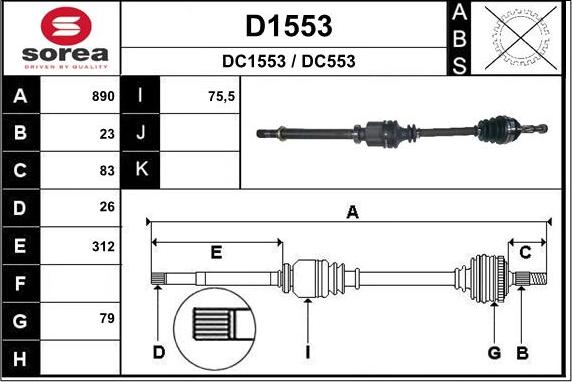 SNRA D1553 - Vetoakseli inparts.fi