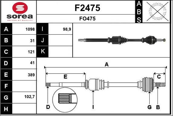 SNRA F2475 - Vetoakseli inparts.fi