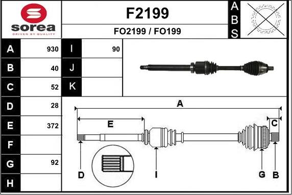 SNRA F2199 - Vetoakseli inparts.fi