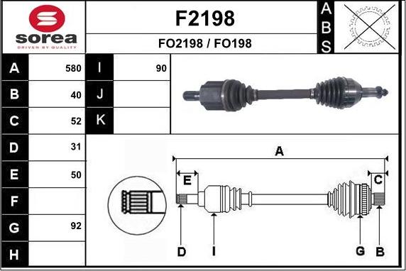 SNRA F2198 - Vetoakseli inparts.fi