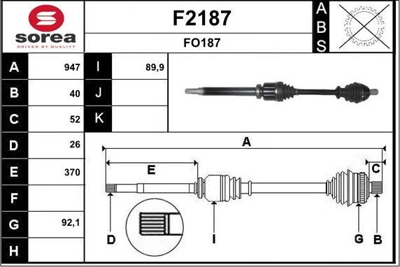 SNRA F2187 - Vetoakseli inparts.fi