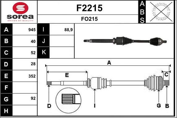 SNRA F2215 - Vetoakseli inparts.fi
