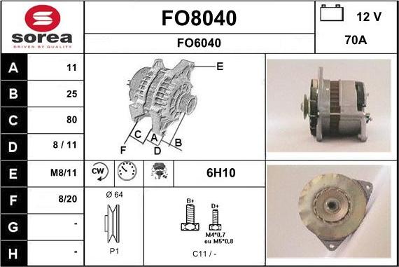 SNRA FO8040 - Laturi inparts.fi