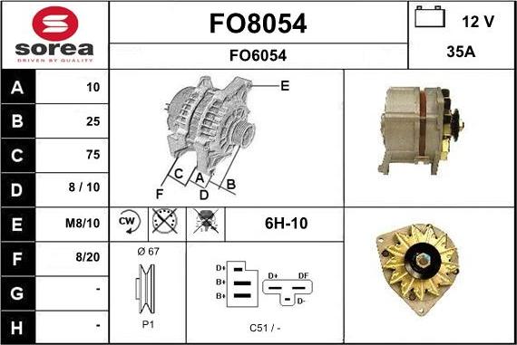 SNRA FO8054 - Laturi inparts.fi