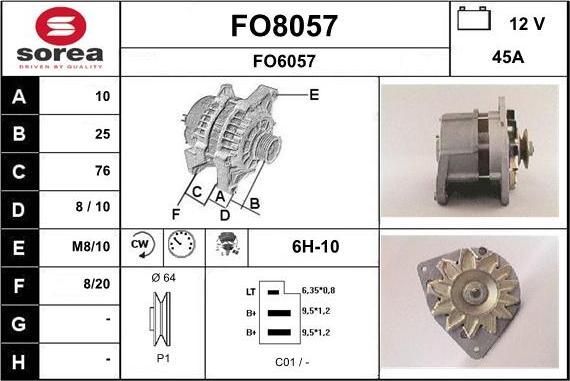 SNRA FO8057 - Laturi inparts.fi