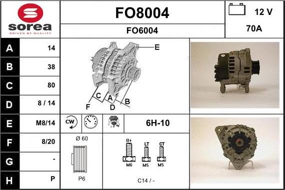 SNRA FO8004 - Laturi inparts.fi