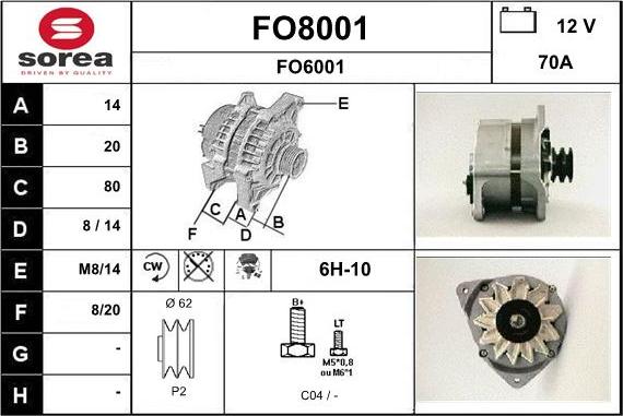 SNRA FO8001 - Laturi inparts.fi