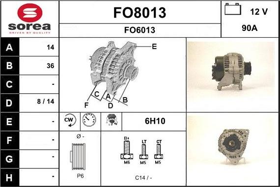 SNRA FO8013 - Laturi inparts.fi