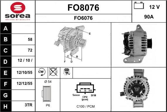 SNRA FO8076 - Laturi inparts.fi