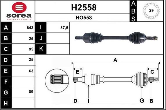 SNRA H2558 - Vetoakseli inparts.fi