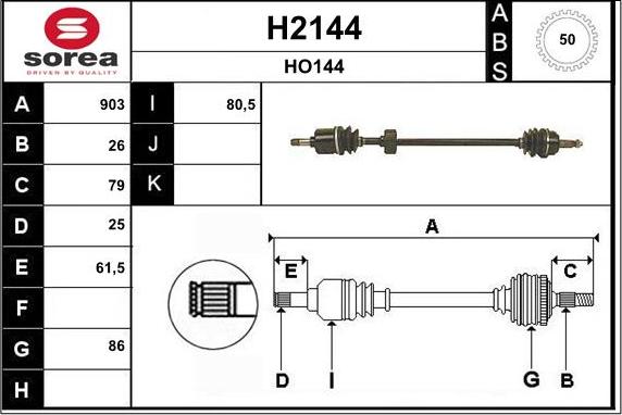 SNRA H2144 - Vetoakseli inparts.fi