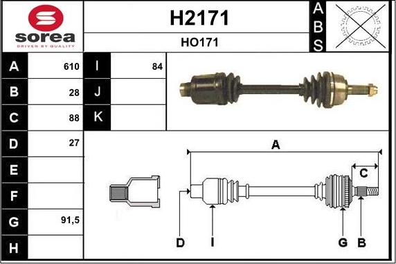 SNRA H2171 - Vetoakseli inparts.fi