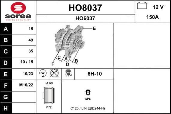 SNRA HO8037 - Laturi inparts.fi