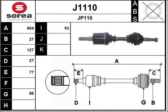 SNRA J1110 - Vetoakseli inparts.fi