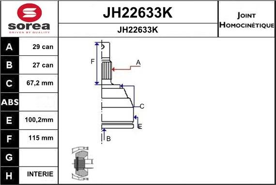SNRA JH22633K - Nivelsarja, vetoakseli inparts.fi