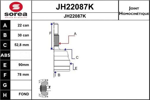 SNRA JH22087K - Nivelsarja, vetoakseli inparts.fi