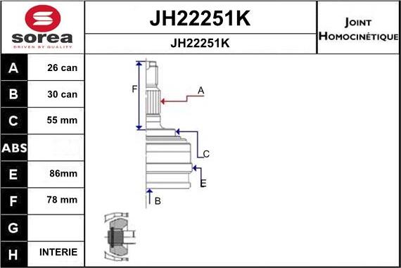 SNRA JH22251K - Nivelsarja, vetoakseli inparts.fi