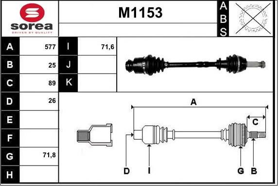 SNRA M1153 - Vetoakseli inparts.fi