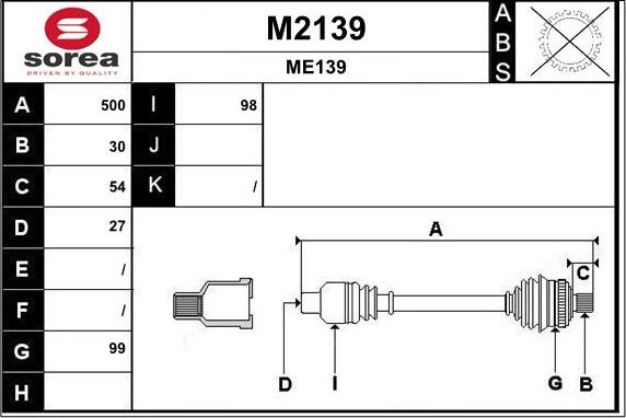 SNRA M2139 - Vetoakseli inparts.fi