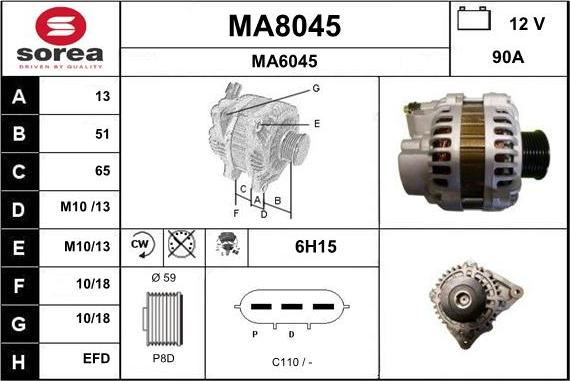 SNRA MA8045 - Laturi inparts.fi