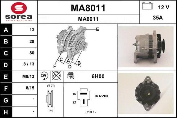 SNRA MA8011 - Laturi inparts.fi