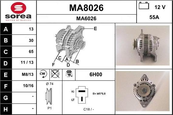 SNRA MA8026 - Laturi inparts.fi