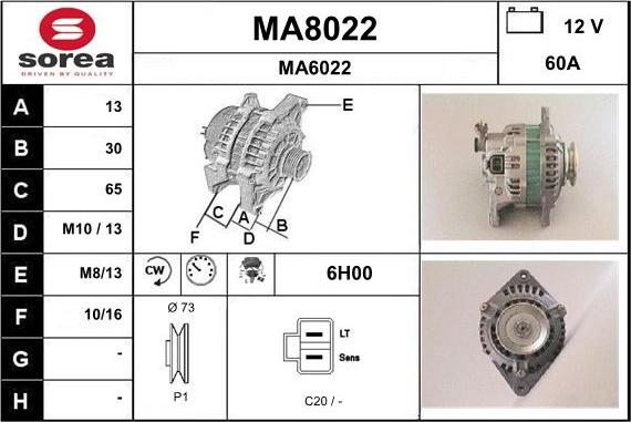 SNRA MA8022 - Laturi inparts.fi