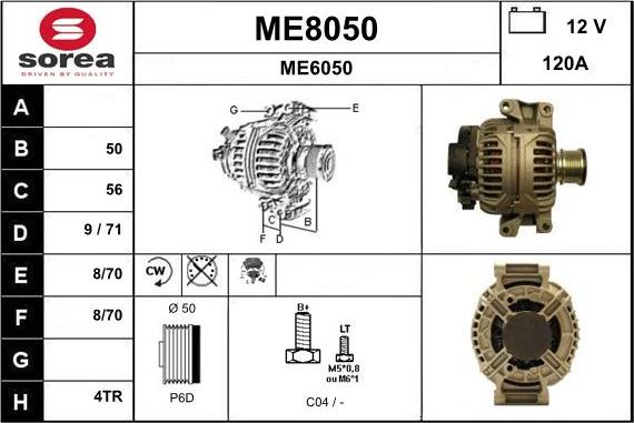 SNRA ME8050 - Laturi inparts.fi