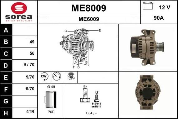 SNRA ME8009 - Laturi inparts.fi