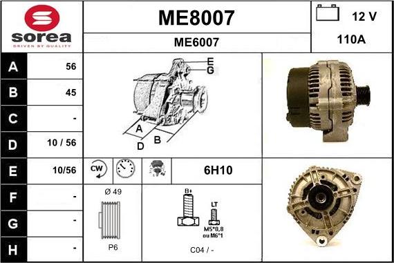 SNRA ME8007 - Laturi inparts.fi