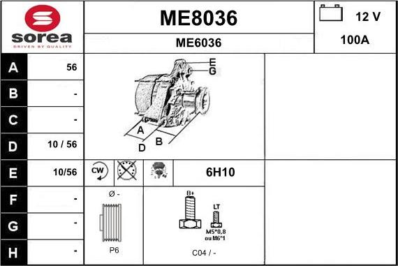 SNRA ME8036 - Laturi inparts.fi