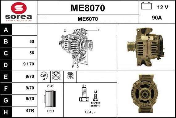 SNRA ME8070 - Laturi inparts.fi