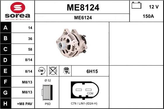 SNRA ME8124 - Laturi inparts.fi