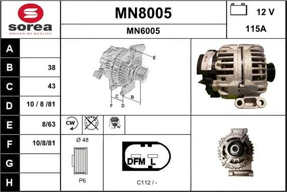 SNRA MN8005 - Laturi inparts.fi