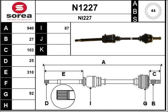 SNRA N1227 - Vetoakseli inparts.fi