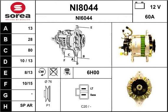 SNRA NI8044 - Laturi inparts.fi