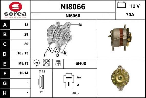 SNRA NI8066 - Laturi inparts.fi