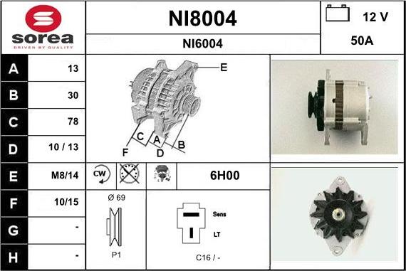 SNRA NI8004 - Laturi inparts.fi