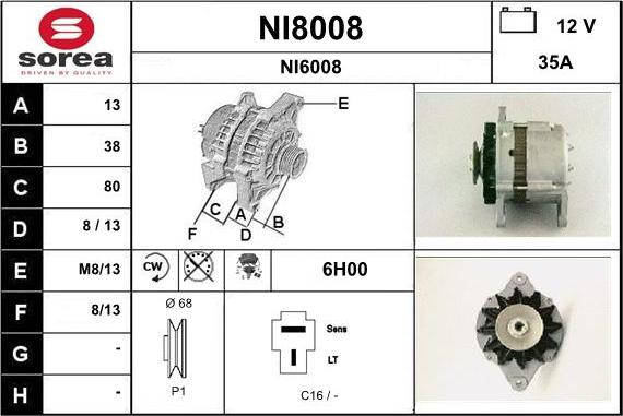 SNRA NI8008 - Laturi inparts.fi