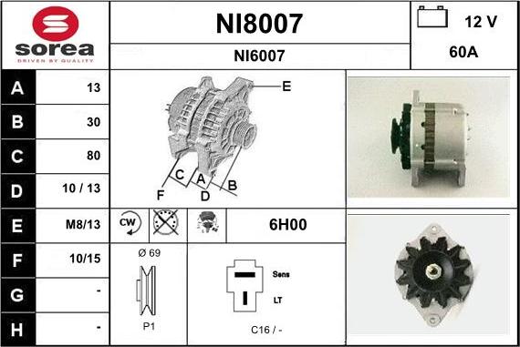 SNRA NI8007 - Laturi inparts.fi