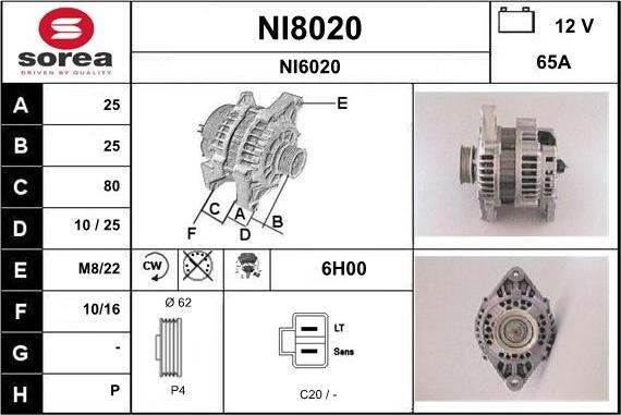 SNRA NI8020 - Laturi inparts.fi