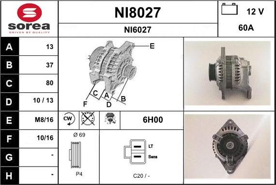 SNRA NI8027 - Laturi inparts.fi