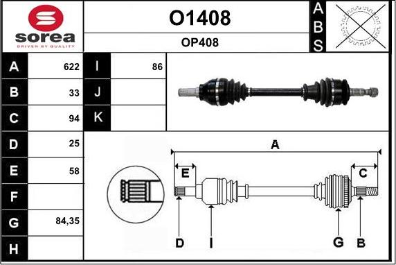 SNRA O1408 - Vetoakseli inparts.fi