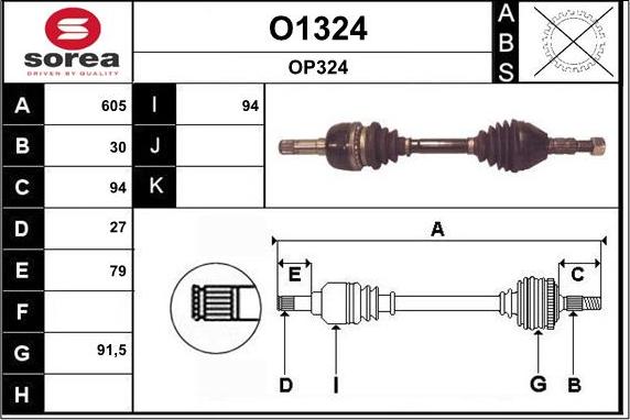 SNRA O1324 - Vetoakseli inparts.fi