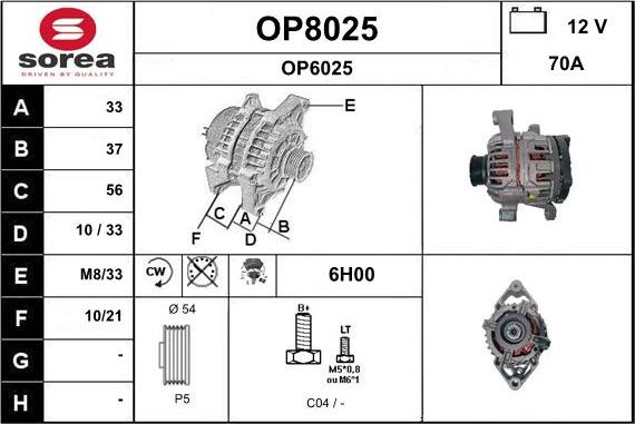 SNRA OP8025 - Laturi inparts.fi