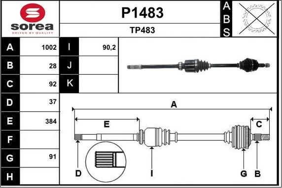 SNRA P1483 - Vetoakseli inparts.fi