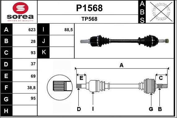 SNRA P1568 - Vetoakseli inparts.fi