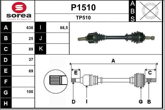 SNRA P1510 - Vetoakseli inparts.fi