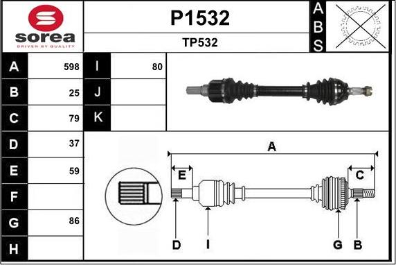 SNRA P1532 - Vetoakseli inparts.fi