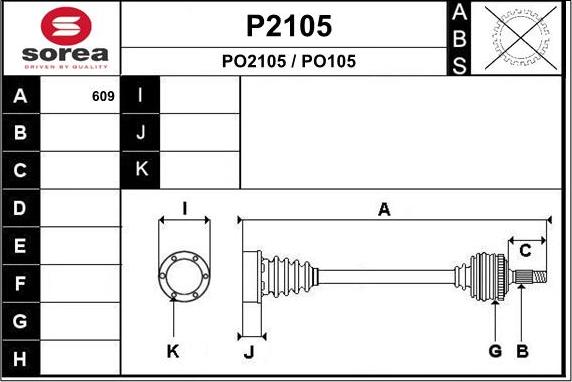 SNRA P2105 - Vetoakseli inparts.fi